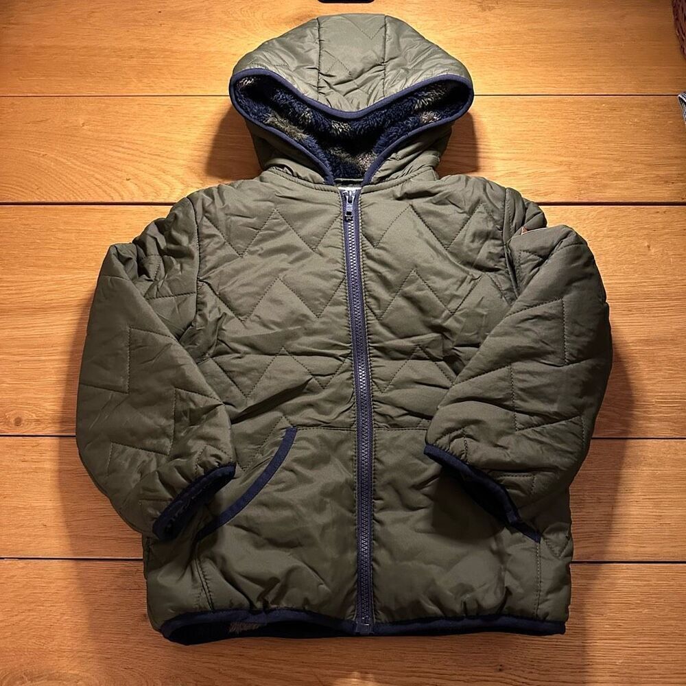 NWT Gymboree green puffer fleece lined jacket 5t